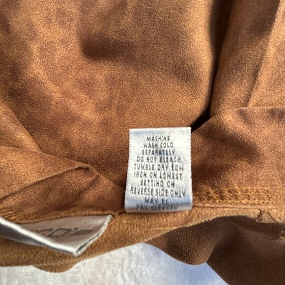 Chico's Womens Brown Animal Print Faux Suede Kimono Jacket Size M/L Lightweight - Picture 4 of 7